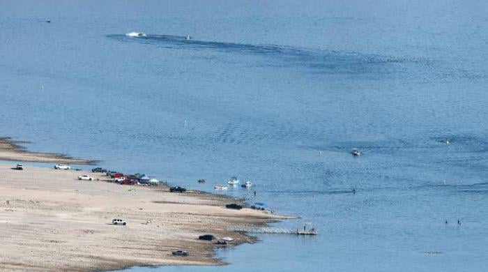 What was found in a US reservoir as water levels hit record low