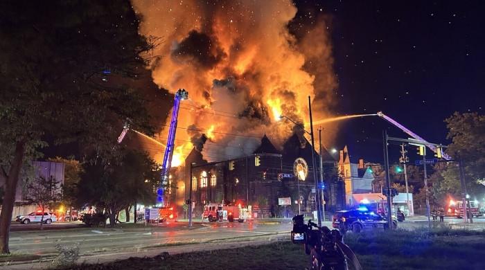 Cleveland church fire destroys 130-year-old historic building
