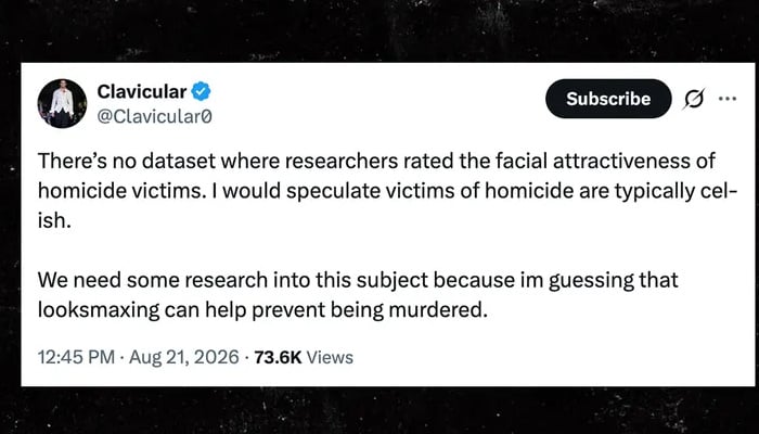 Clavicular claims good looks could help prevent murder