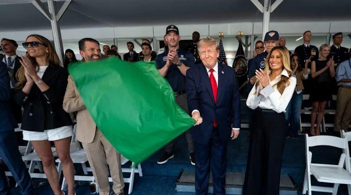 Trump, Melania’s tense exchange at Freedom 250 Grand Prix sparks online speculation
