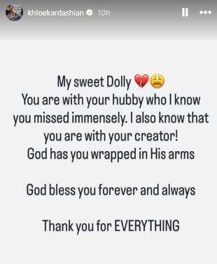 Khloe Kardashian expresses grief over Dolly Partons death: What a loss