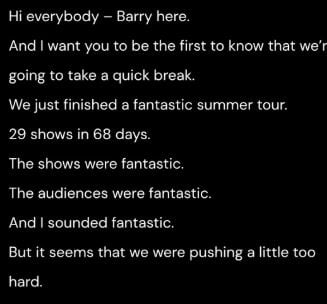 Source: Barry Manilows Instagram