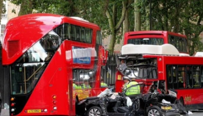 London bus crash: Pedestrian injured as double-decker smashes into building in Hayes