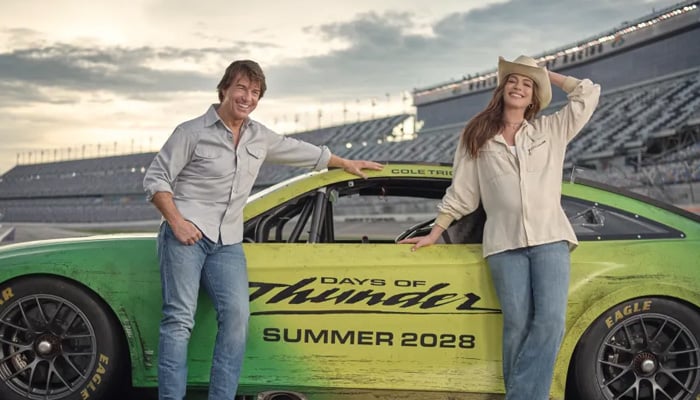 Where did Tom Cruise film his Days of Thunder sequel video?