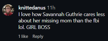 Savannah Guthrie’s posts with no Nancy Guthrie update spark anger