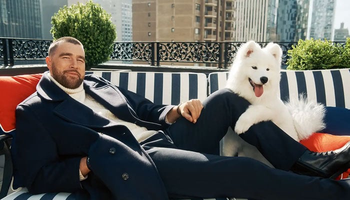 Travis Kelce gushes over his model dog Wendy after Tommy Hilfiger campaign