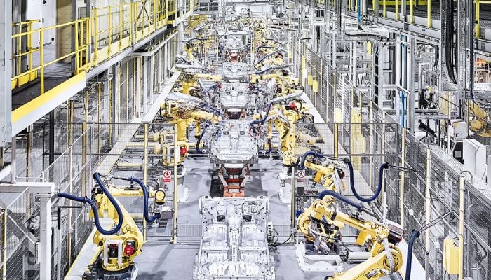 Nissans factory robots got stuck in their own traffic jam