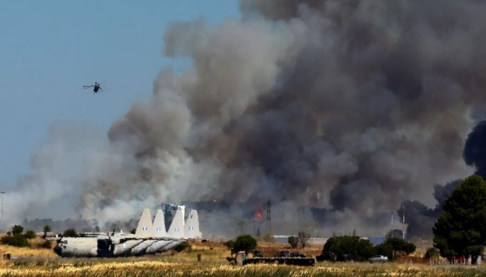 Greek F-4 phantom crashes during annual air show near Athens