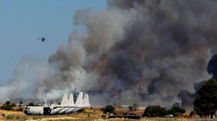 Greek F-4 phantom crashes during annual air show near Athens