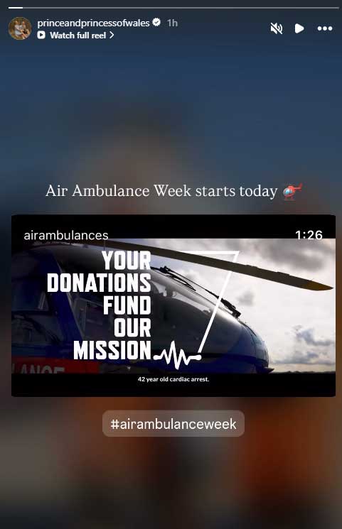 Prince William and Kate mark start of Air Ambulance Week