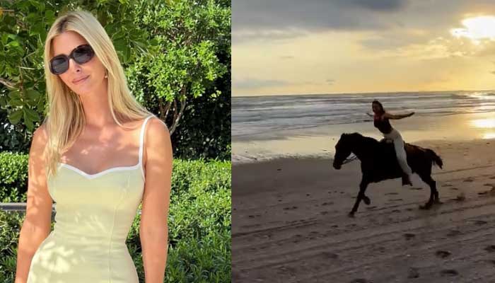 Ivanka Trump stuns with daredevil beach horse ride