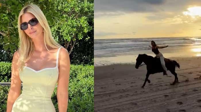 Ivanka Trump stuns with daredevil beach horse ride
