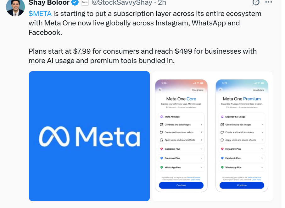Meta launches new subscription with enhanced AI features and premium tools