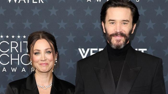 'Pregnant' Kaley Cuoco fights tears as Tom Pelphrey gives sweet shout-out at 2026 Emmy