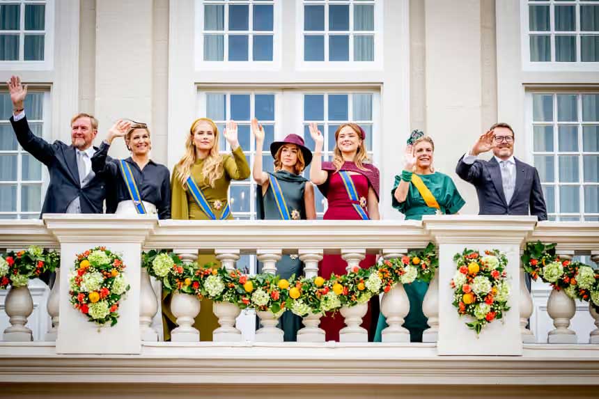 Dutch royals on the balcony