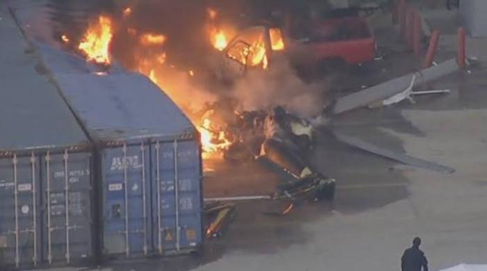 KNBC helicopter crashes and bursts into flames in Los Angeles, killing three