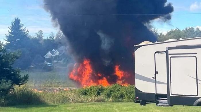 US military F-16 crashes in Michigan during training exercise, pilot ejects to safety
