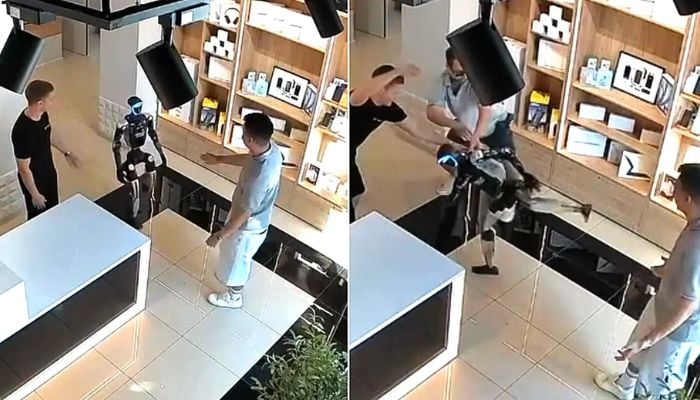 Russian store robot ‘kicks’ customer who shoved it