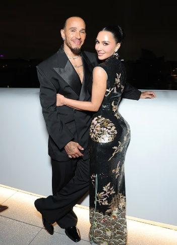 Kim Kardashian, Lewis Hamilton look loved up as couple poses for camera in matching outfits