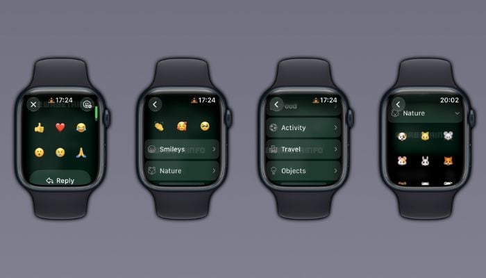 WhatsApp adds 8 emoji categories on Apple Watch
