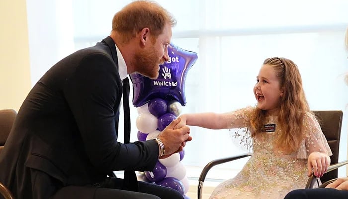 Prince Harry honours brave girl who learned to walk and talk again after brain injury