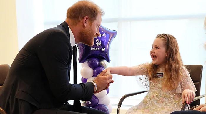 Prince Harry honours 'brave' girl who learned to walk and talk again after brain injury