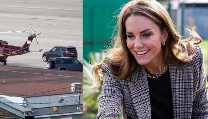 Kate Middleton spotted boarding royal helicopter