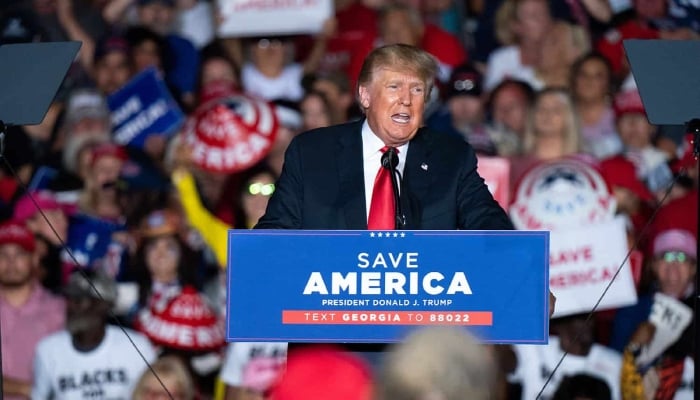 The 30-second advertisement features images of Trump and says America will never be a communist country