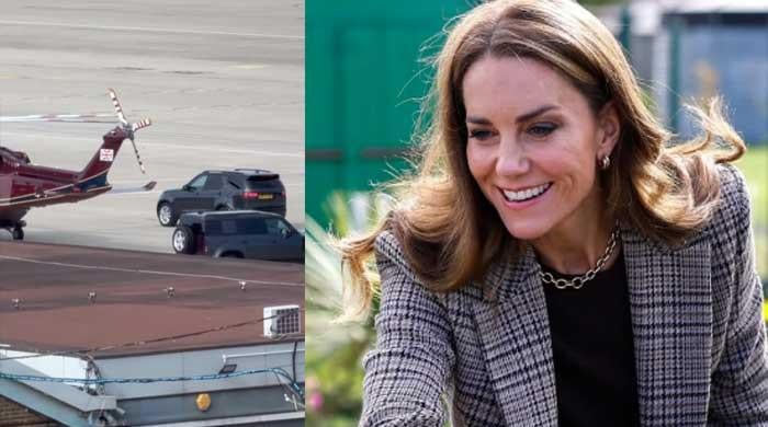 Kate Middleton spotted boarding royal helicopter 