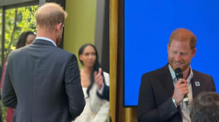 Prince Harry crashes NYC panel with jokes about his age
