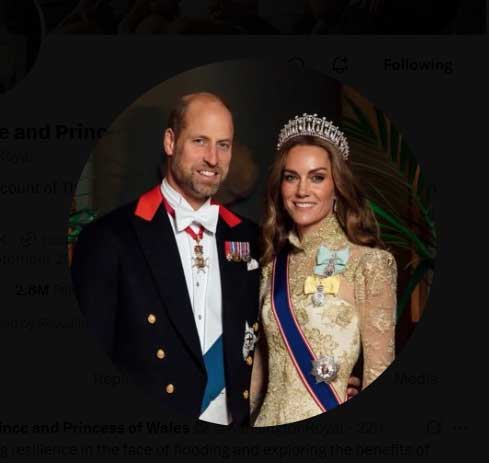 Prince William and Kate Middleton make changes to social media profiles