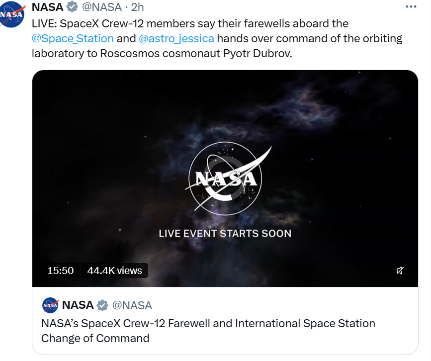 ISS Command changes hands in emotional ceremony
