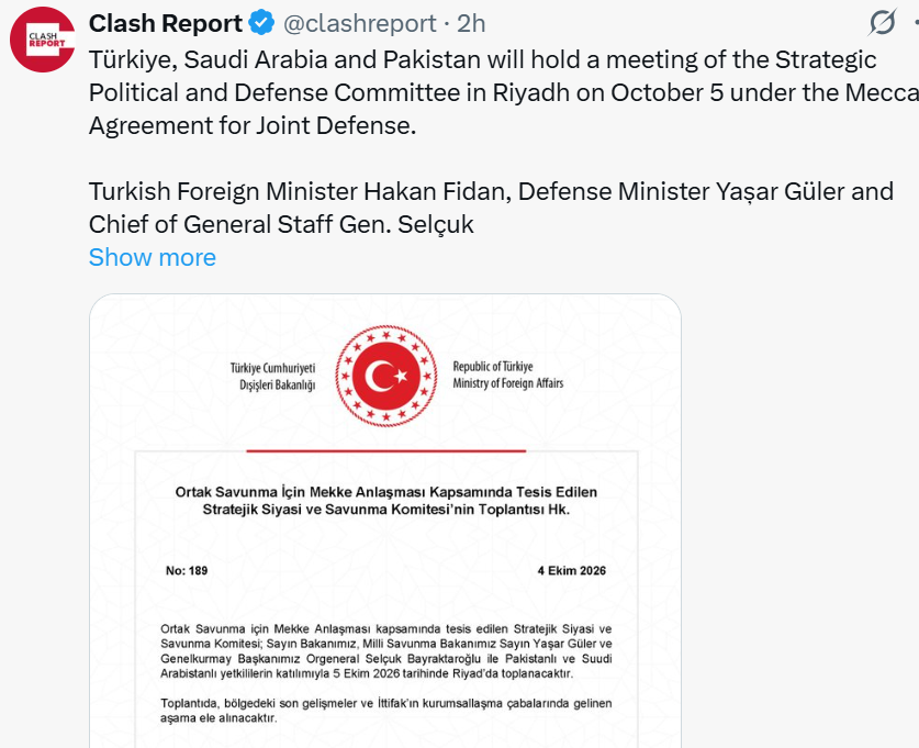 Turkiye, Saudi Arabia and Pakistan convene defense committee in Riyadh: What to know