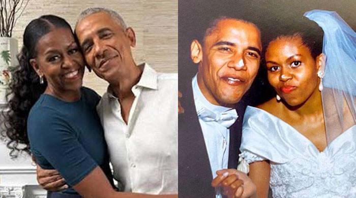 Barack and Michelle Obama celebrate 34 years together