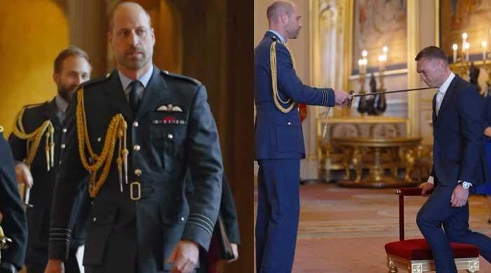 Kensington Palace releases video after Kevin Sinfield knighted by Prince William