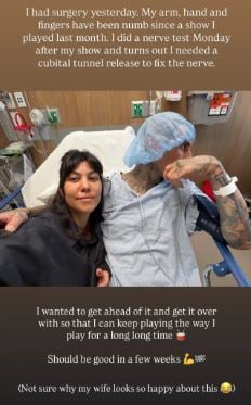 Travis Barker shares major health update after posting concerning hospital images