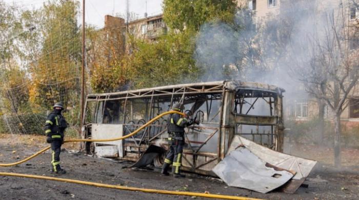 Russia strikes passenger bus in Ukraine, killing at least 30 civilians: officials