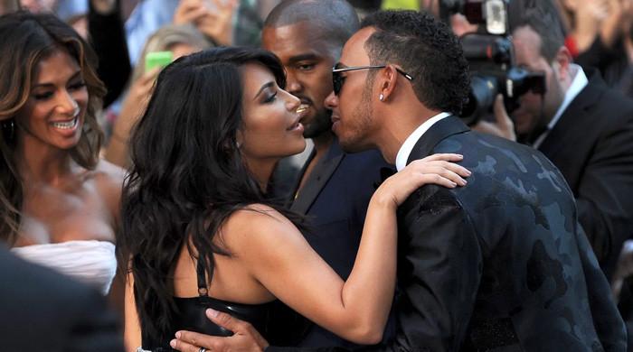 Kim Kardashian turns heads at F1 race as she supports 'boyfriend' Lewis Hamilton