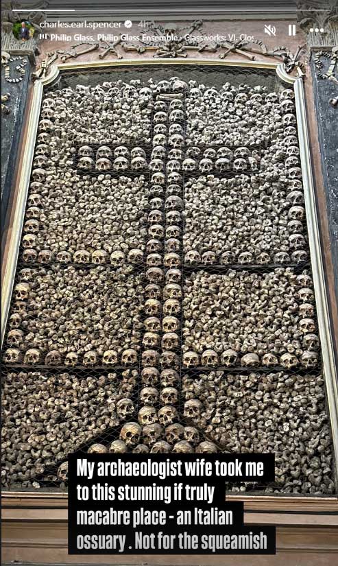 Charles Spencer’s wife takes him to macabre place