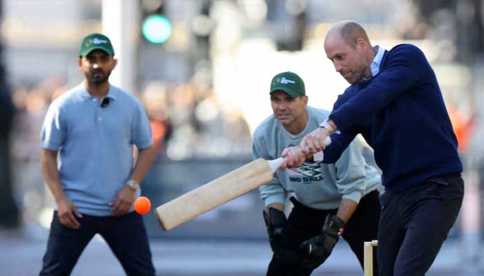 Traffic stopped outside Buckingham Palace as Prince William plays cricket