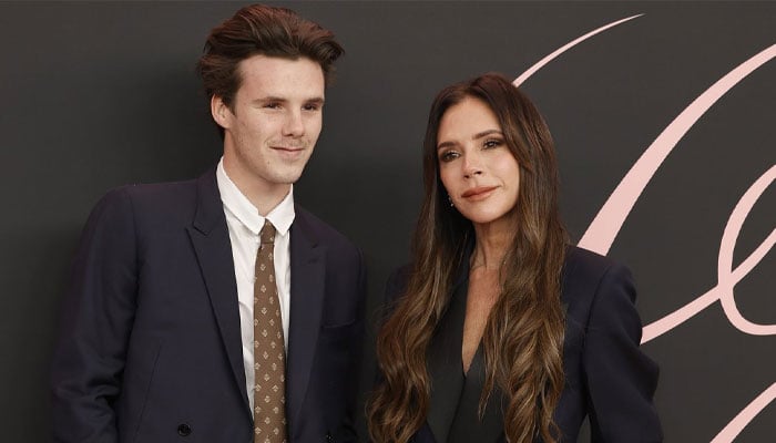 Cruz Beckham and Victoria Beckham