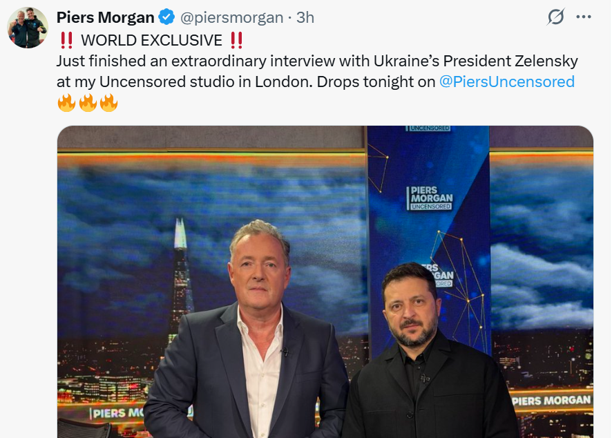 Piers Morgan interviews Zelenskyy in London: What to know