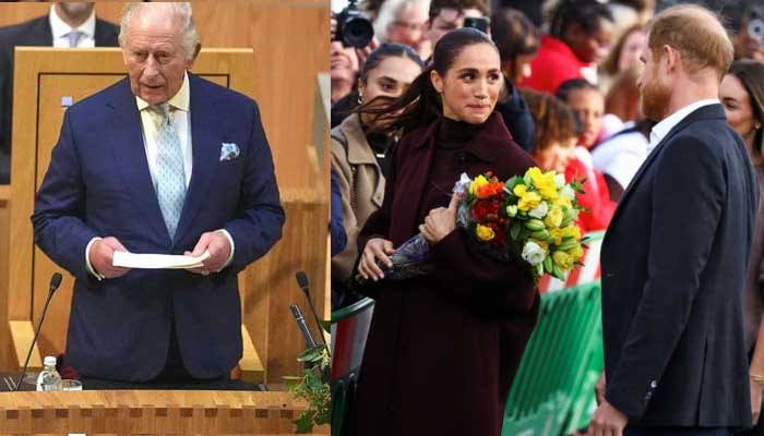 King Charles, Queen Camilla face Wales protest as Harry and Meghan greeted by crowds