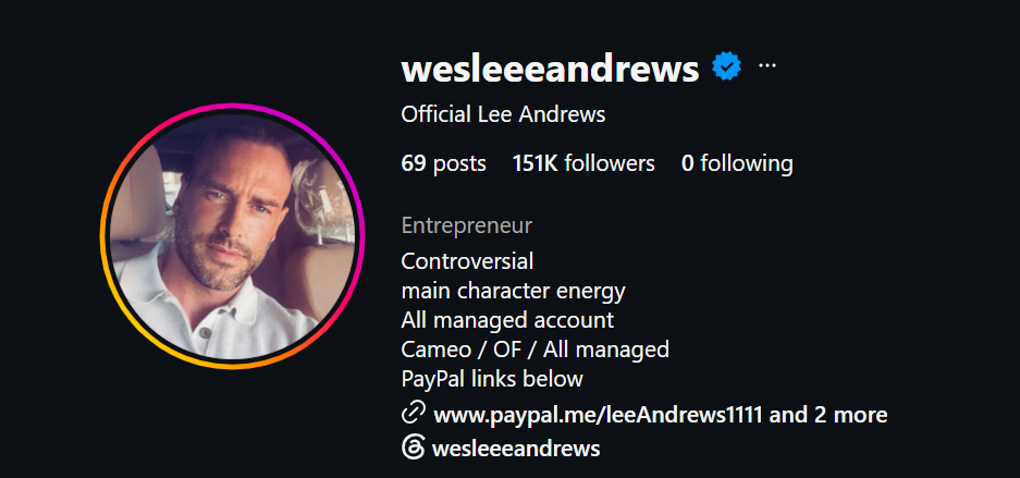 Lee Andrews sparks speculation with ‘controversial’ Instagram bio change after Katie Price split