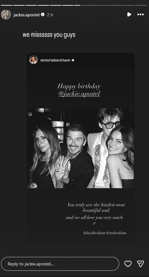 Cruz Beckham puts aside family drama to celebrate girlfriend Jackie’s birthday