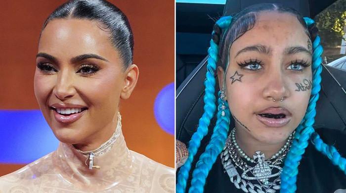 Kim Kardashian copies daughter North West’s style and mimics her energy for Halloween
