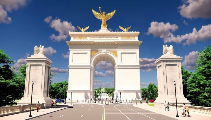 Trumps massive DC arch could begin construction days after US midterm elections