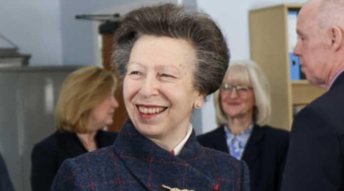 Princess Anne attends meeting aboard a warship