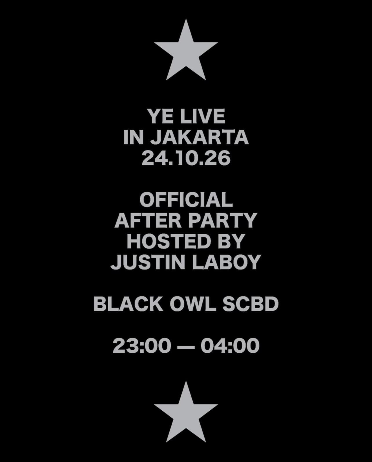 Kanye West official Jakarta concert after-party confirmed